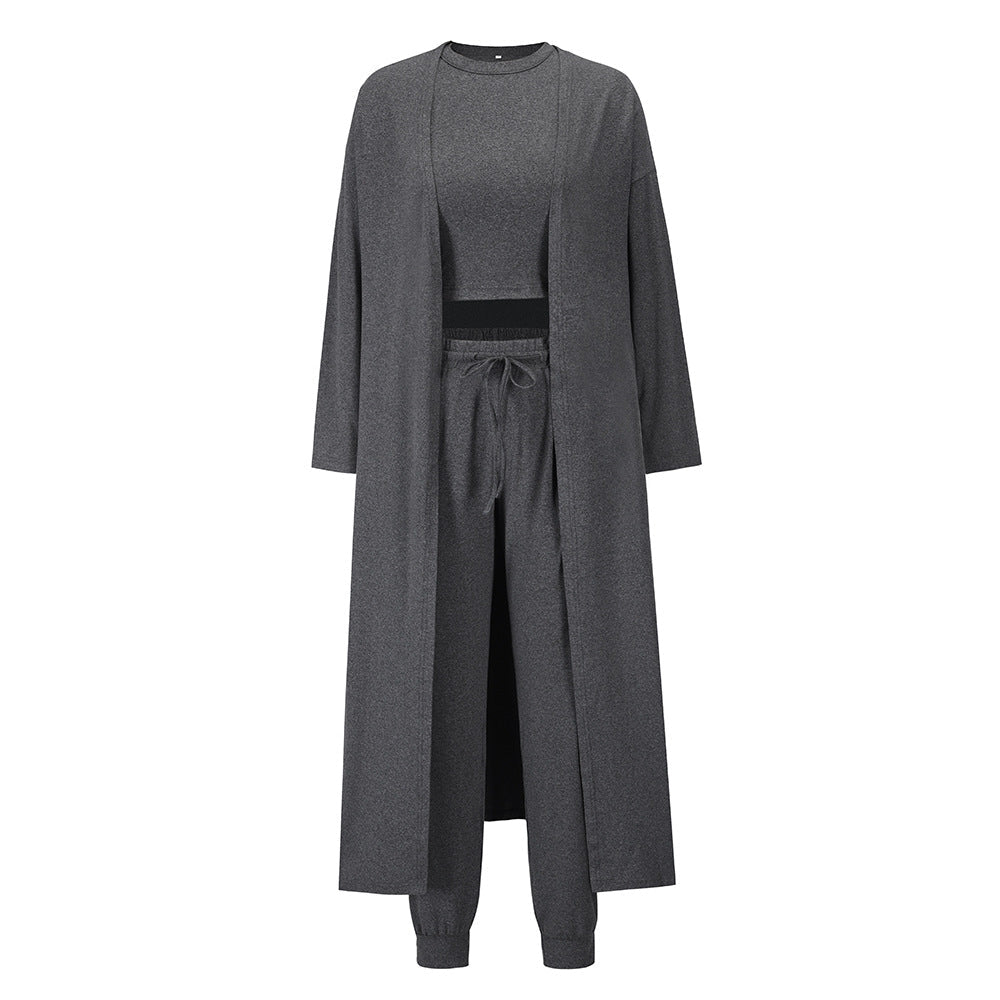 Women's Knitted Slim-fit Fashion Vest And Trousers Sports Suit