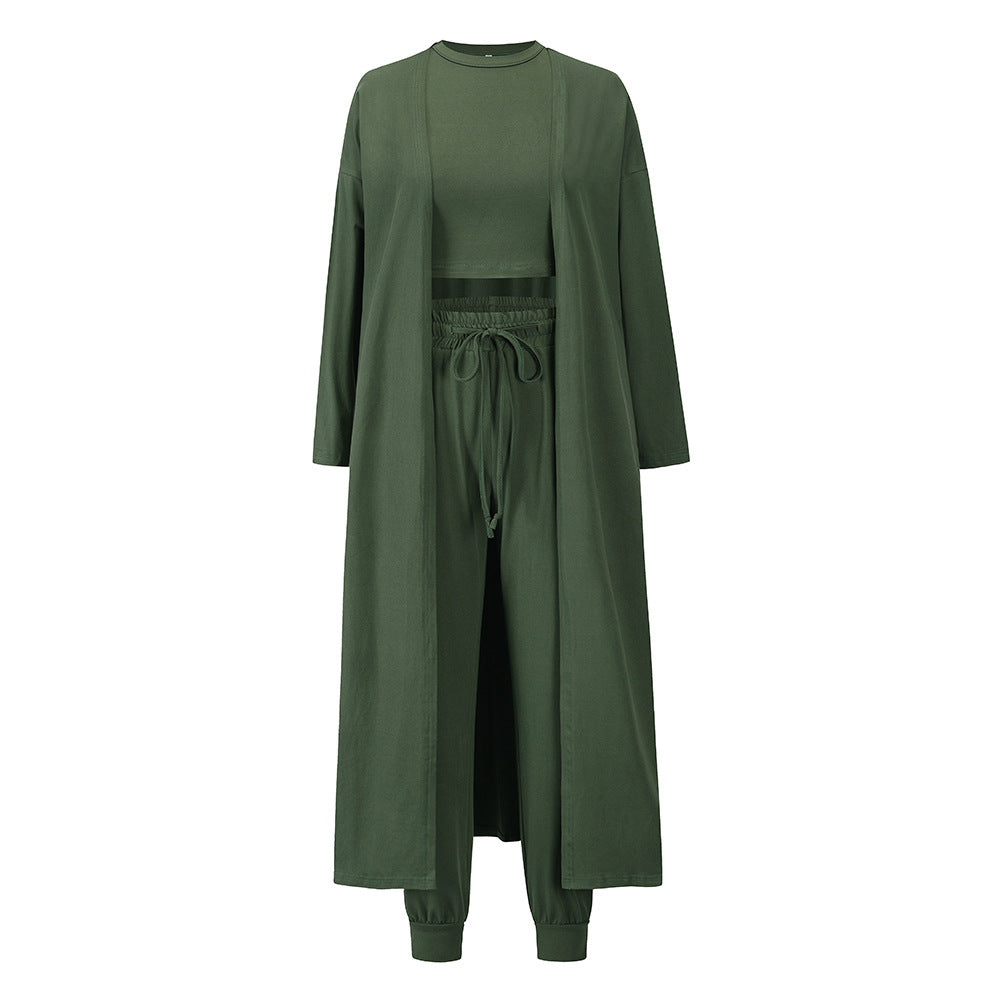Women's Knitted Slim-fit Fashion Vest And Trousers Sports Suit